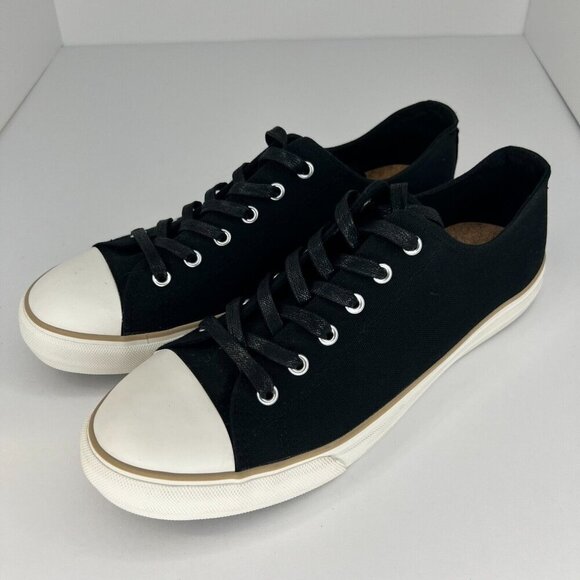 New Republic Mens NR01040001 Black Low Top Night Cap Canvas Size 10.5 Sneakers - Picture 1 of 10